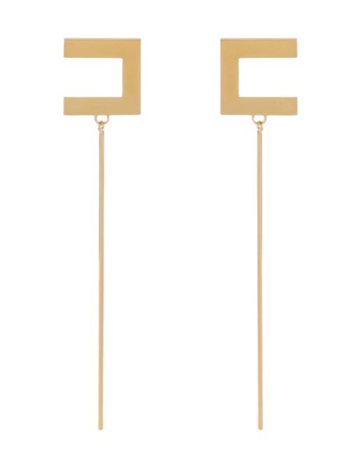 Orecchini dorati in ottone Elisabetta Franchi | OR12M56E2U95